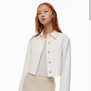 Brand New Aritzia Little Cropped Jacket in Light Birch - Size Small